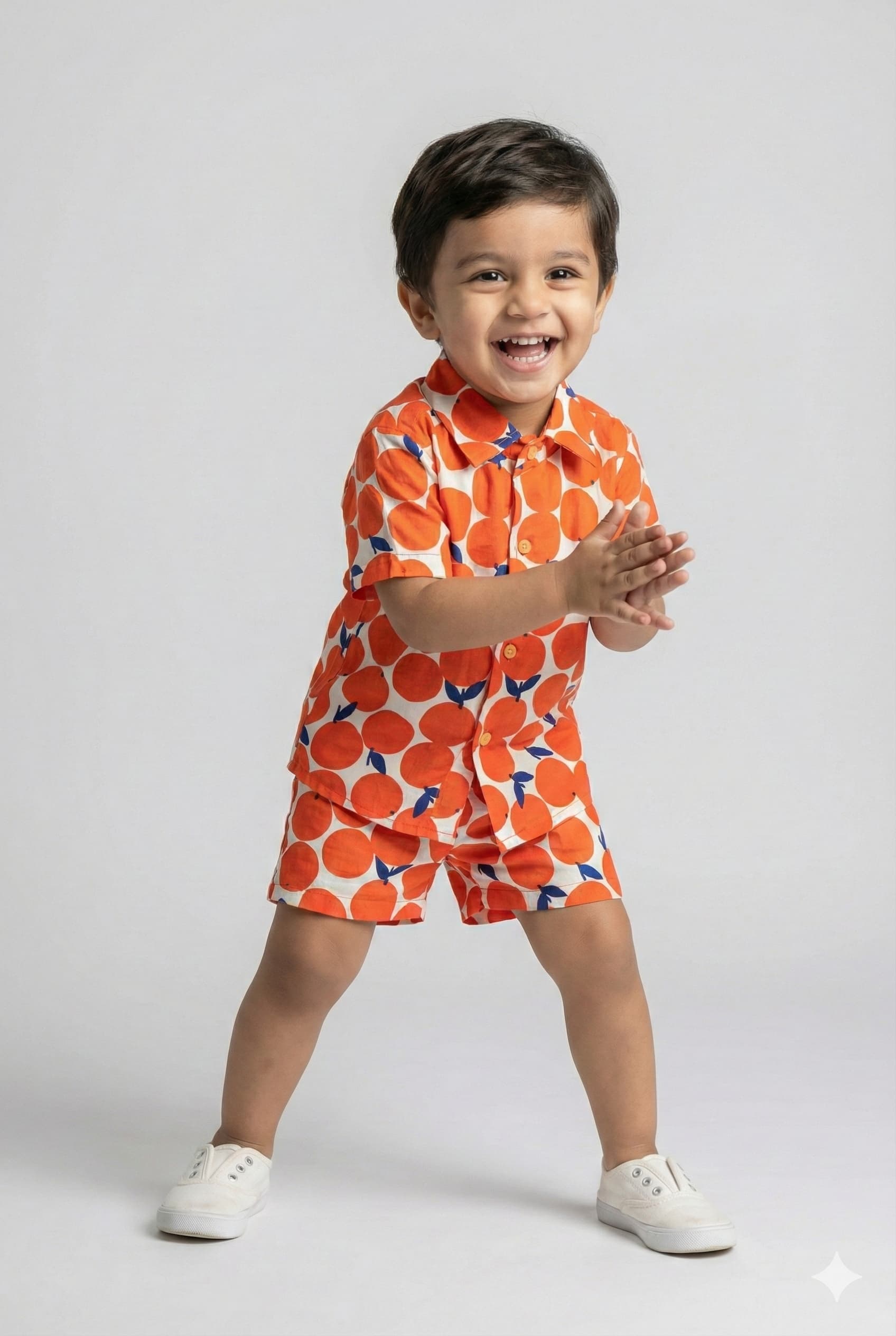 Orange print coord set