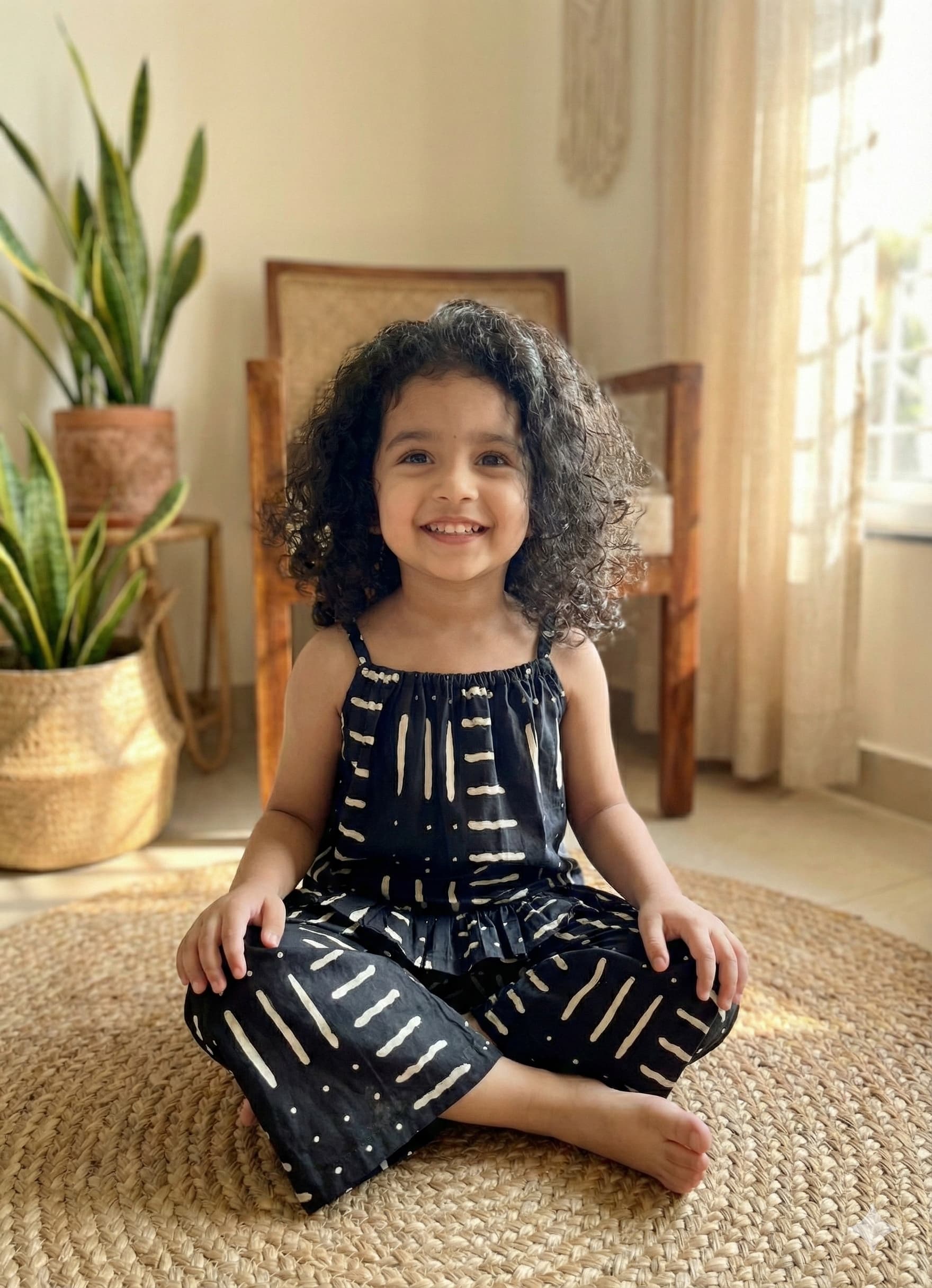 Black And White Plazo Set - Image 2