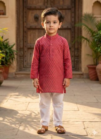 Pink dual beam kurta pyjama