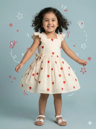 Heart Embroided Frock