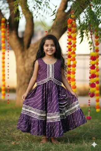 Purple Chanderi Lehanga
