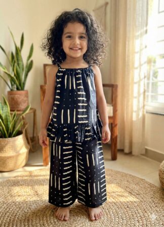 Black And White Plazo Set