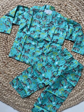 Green Zebra Printed Night Suit