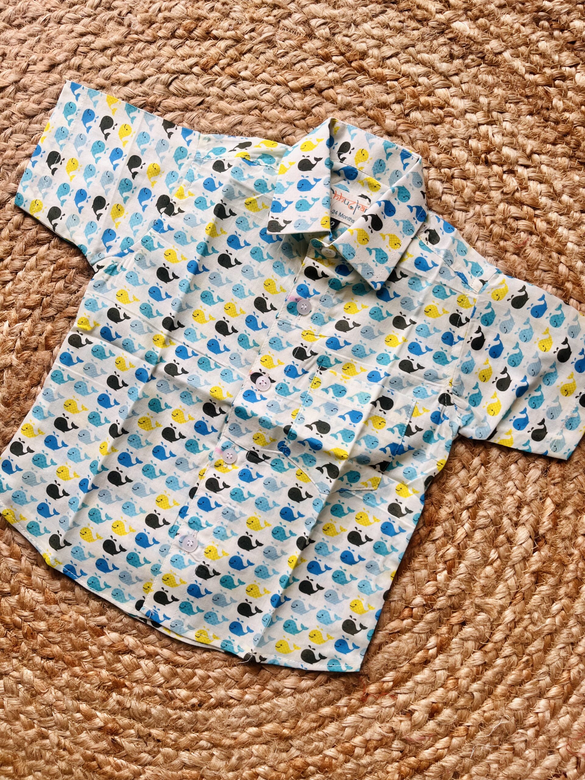 Dolphin print pure cotton shirt - Image 2