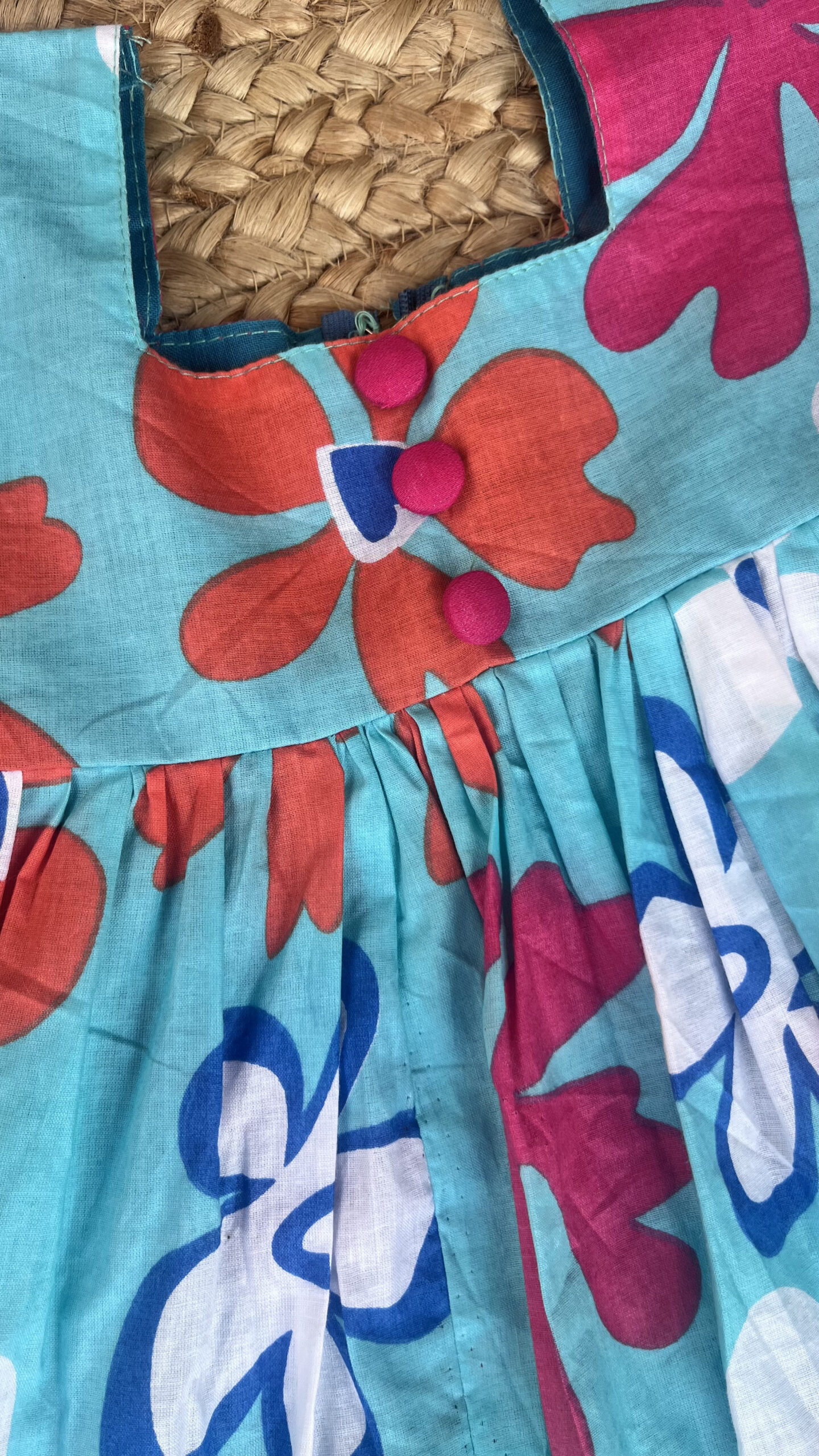 Blue floral frock - Image 4