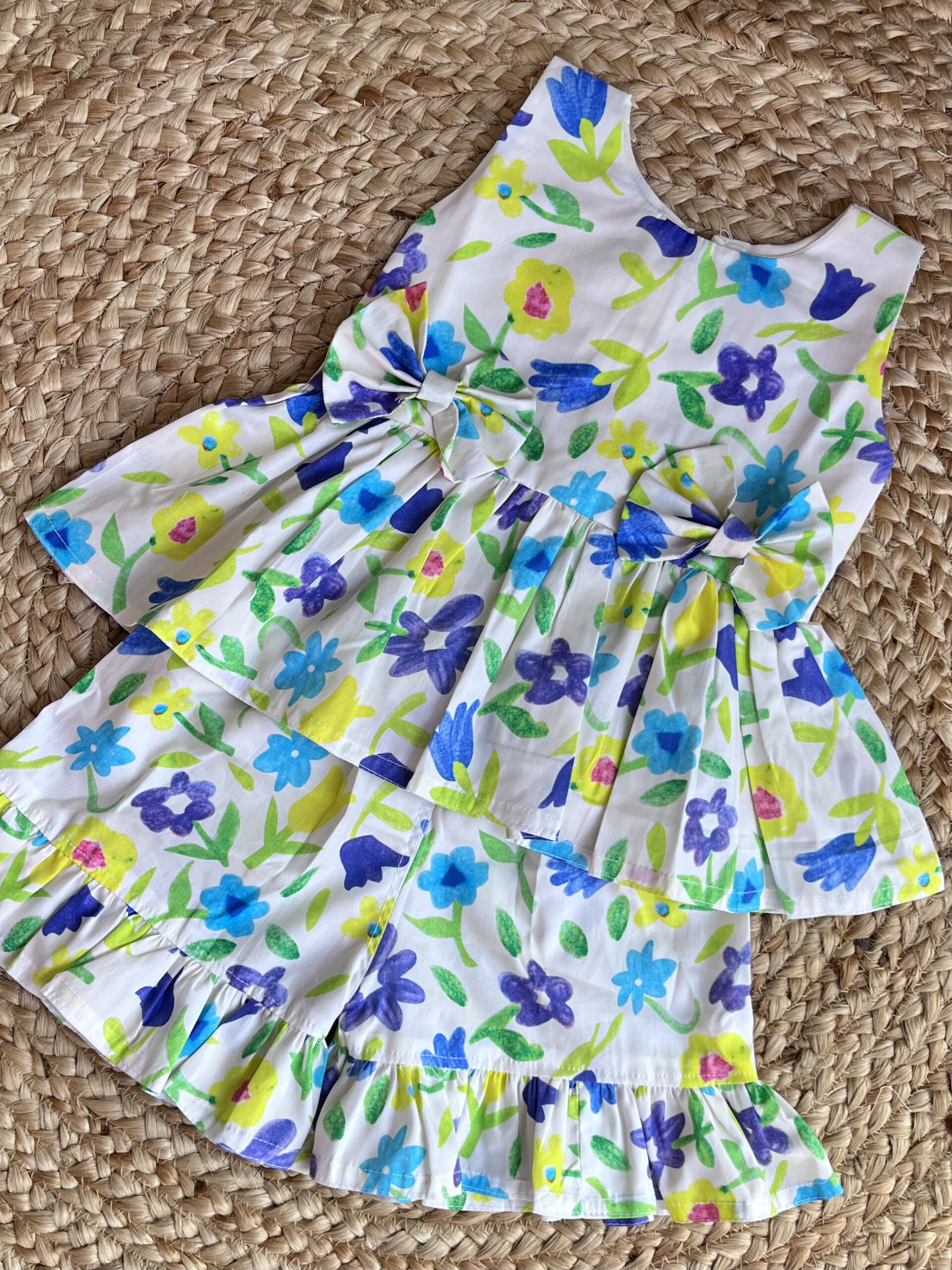 White Flower Print Short Set - Image 3