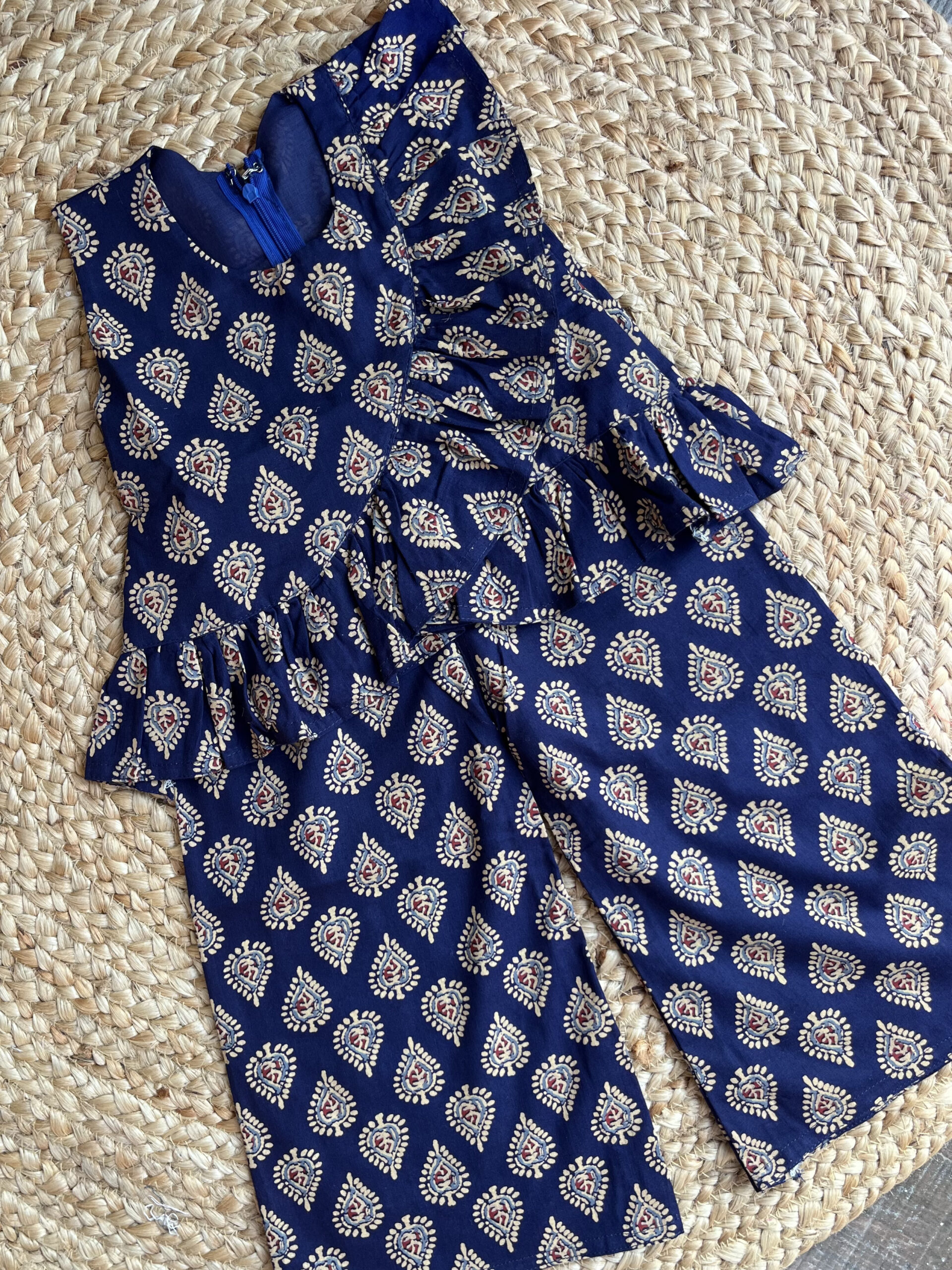 Blue sanganeri coord set - Image 3