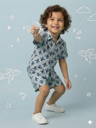 Aeroplane print coord set