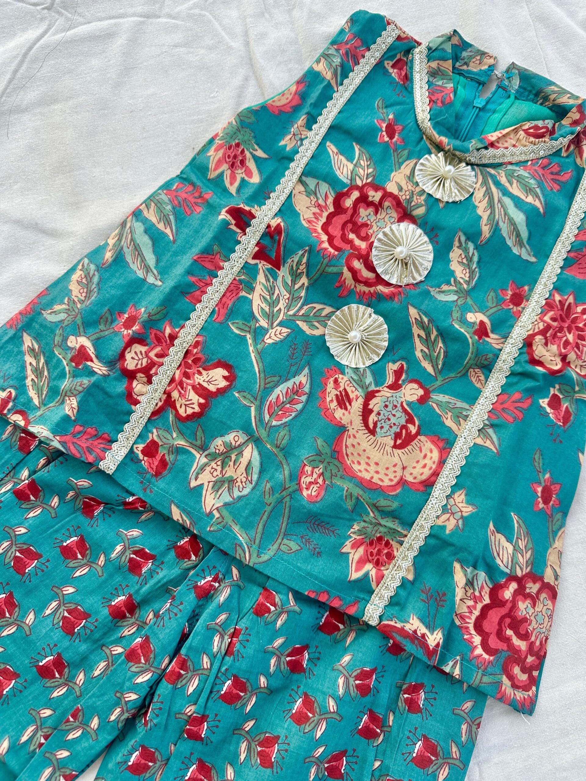 Green cherry blossom afgani set - Image 4