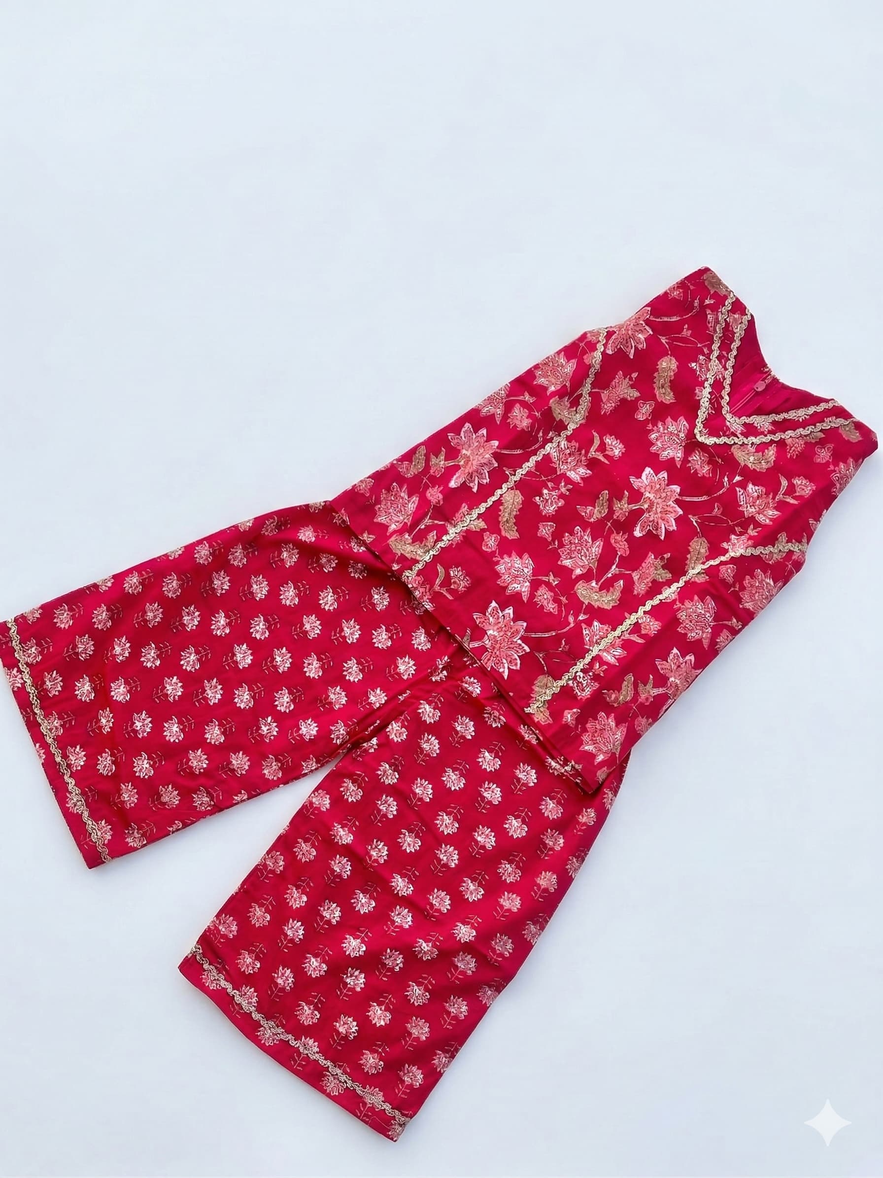 Royal pink blossom plazo set - Image 3