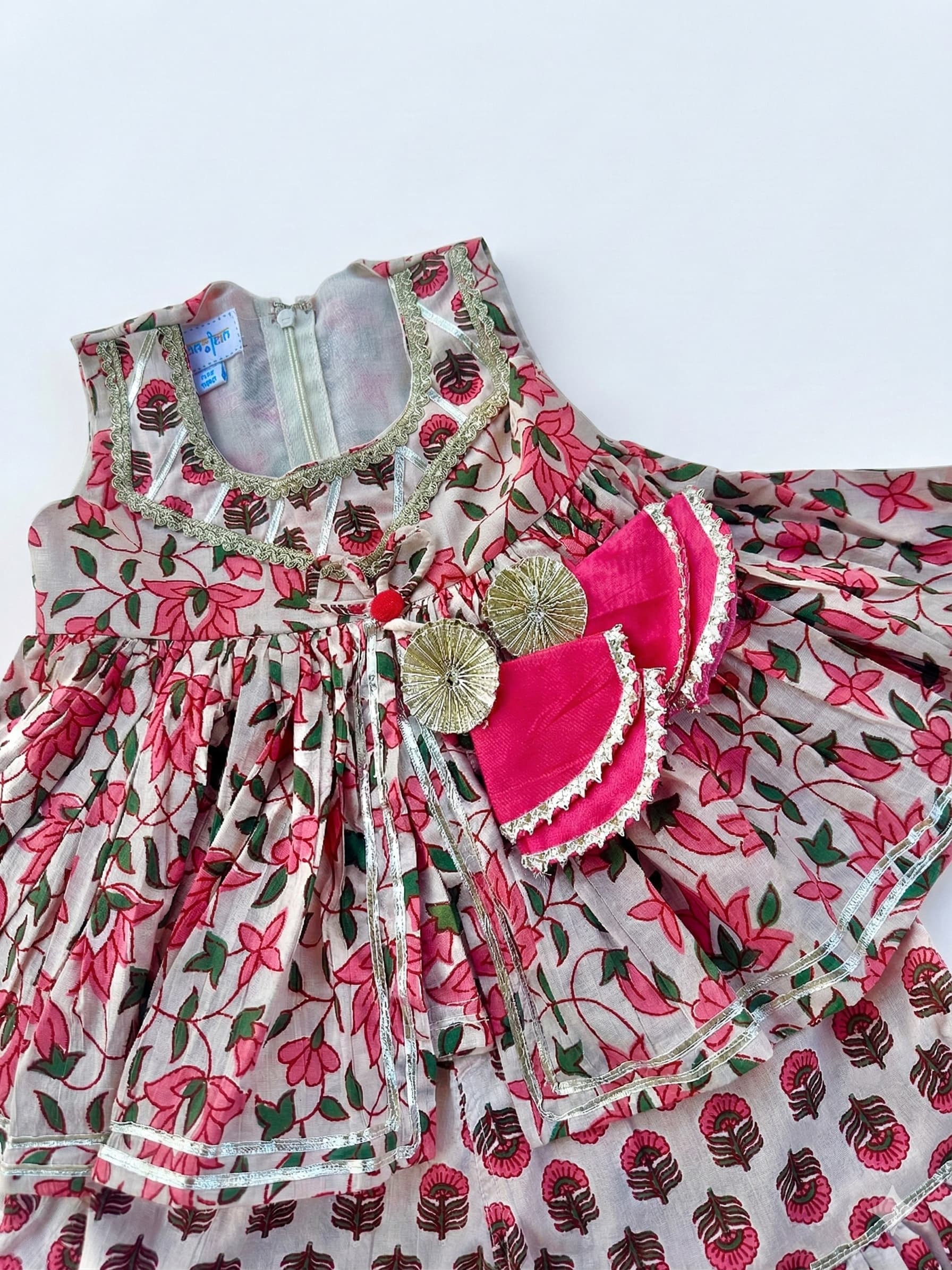 Pink petal princess sharara set - Image 3