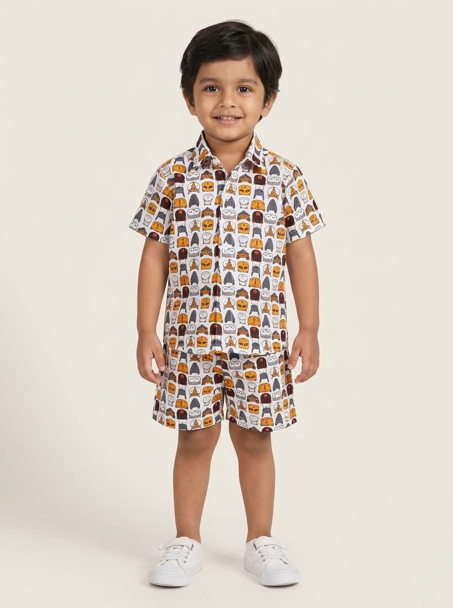 Animal mask print coord set