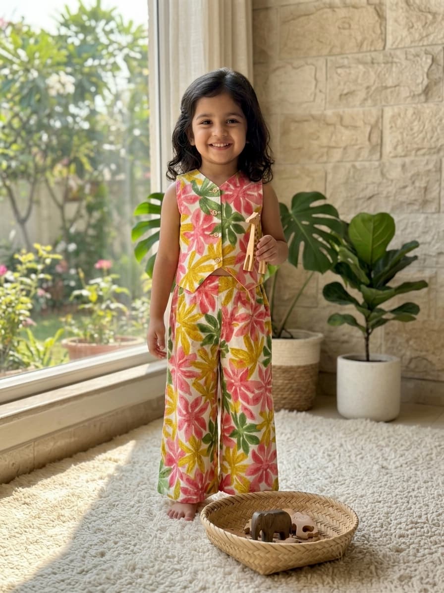 Floral plazo set - Image 2