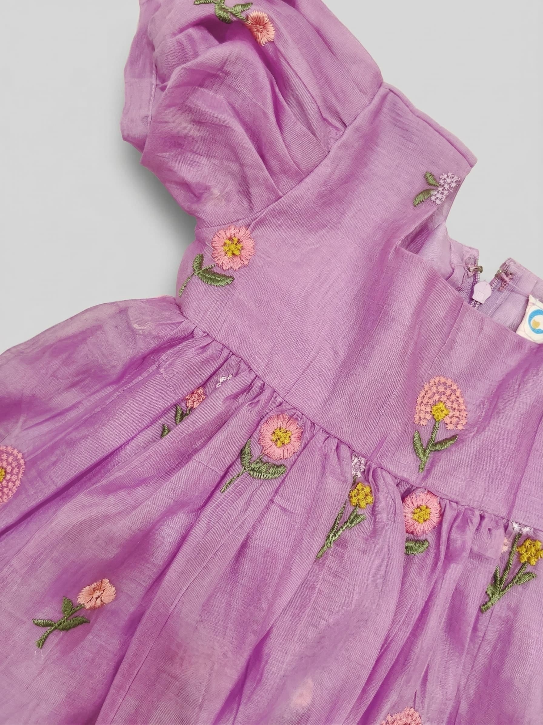 Mauve embroidered petal tunic - Image 4