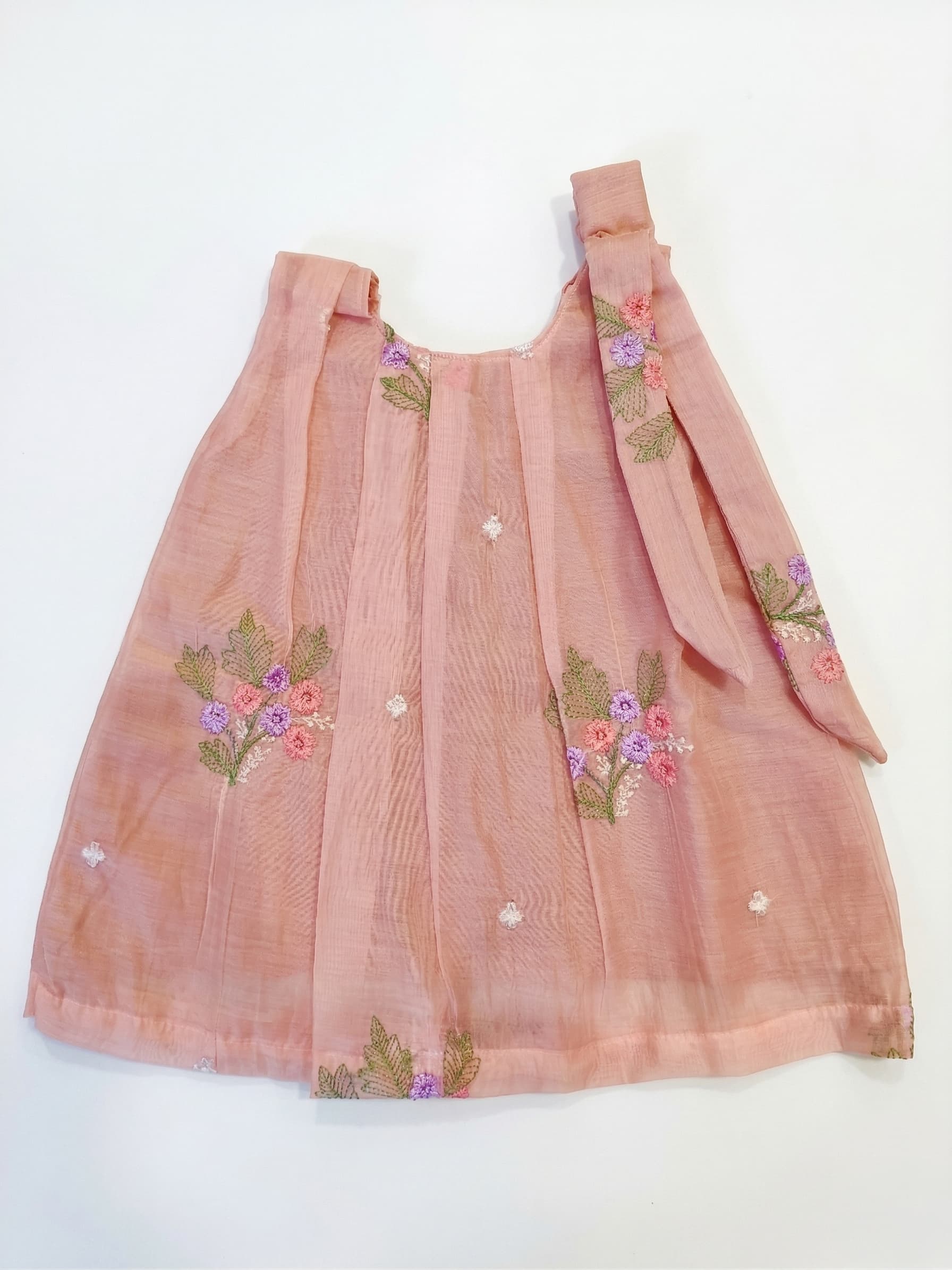 Peach embroidered petal tunic - Image 3