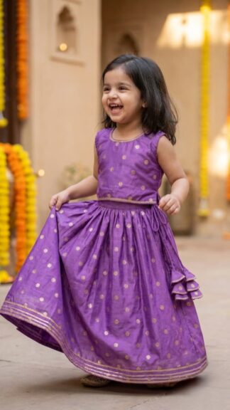 Purple festive lehenga set